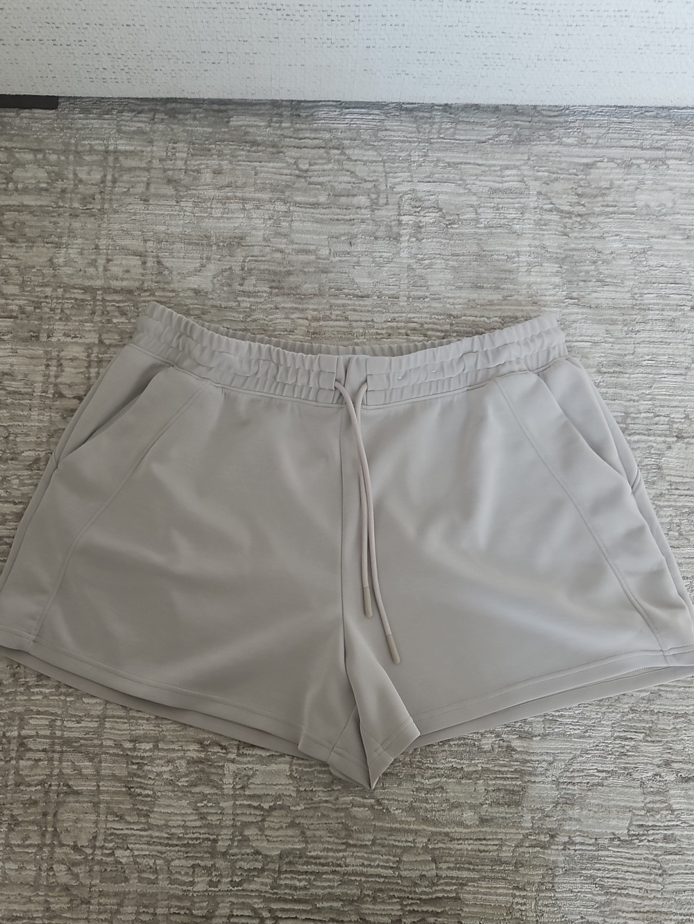FLX Women’s Light Beige Drawstring Lounge Shorts